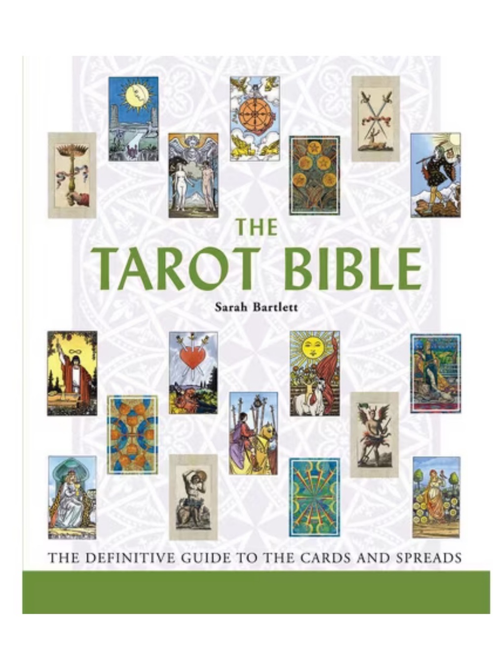The Tarot Bible by Sarah Bartlett - White & Green Cover